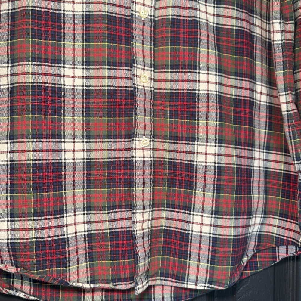Polo Ralph Lauren Red and Green Casual Button Down Shirt Size Large holiday - Picture 2 of 9